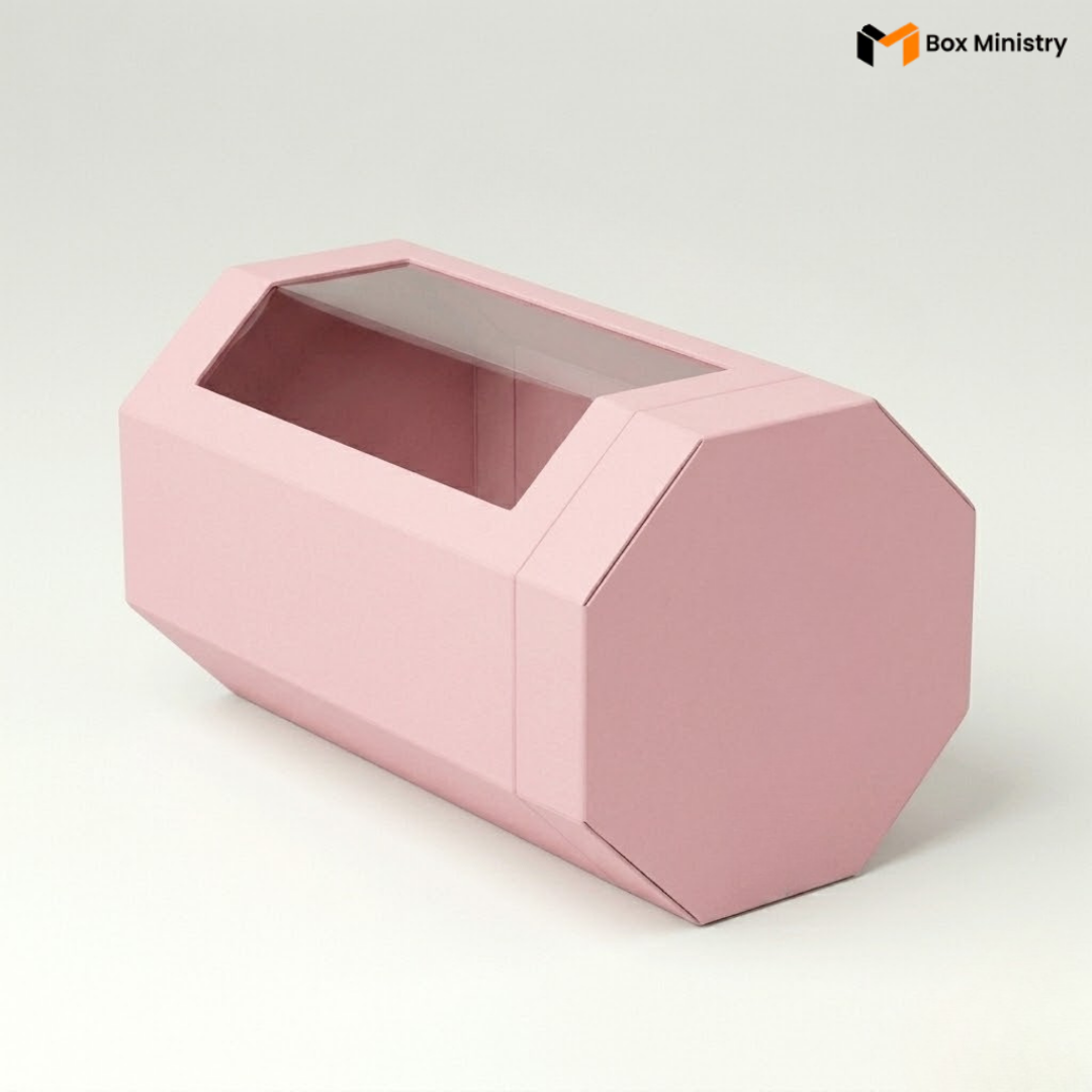 Pink Cookie Box with PVC Window