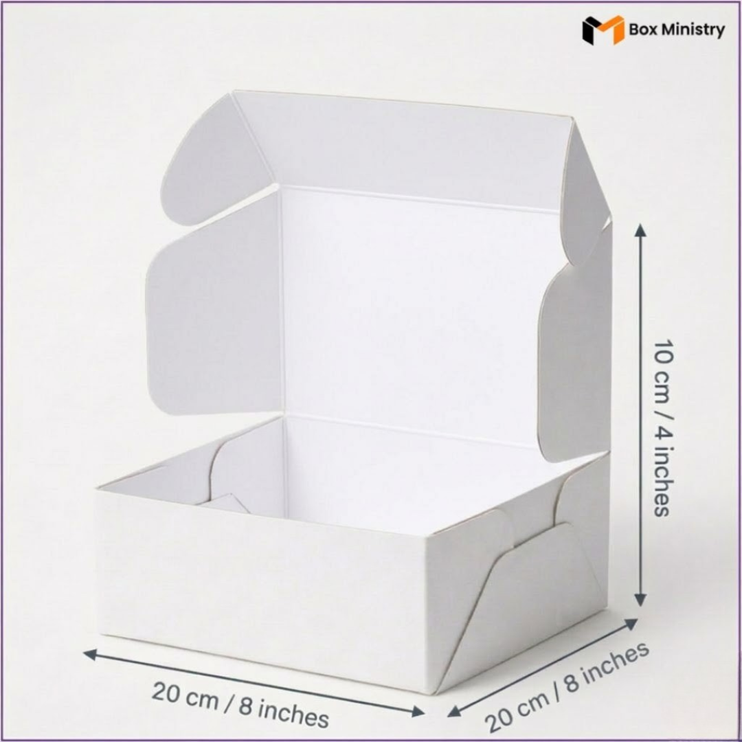Plain White Cake or Pastry Box | ITC Quality Cake Box | Free Logo Print