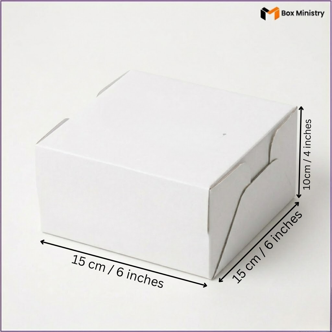 Plain White Cake or Pastry Box | ITC Quality Cake Box | Free Logo Print