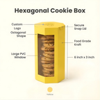 Yellow Cookie Box with PVC Window