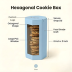 Blue Cookie Box with PVC Window