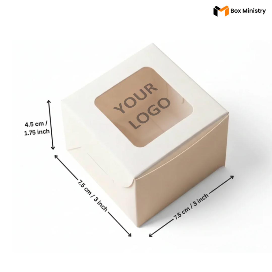 White Brownie Boxes | Food-Grade Packaging | Free Logo Print