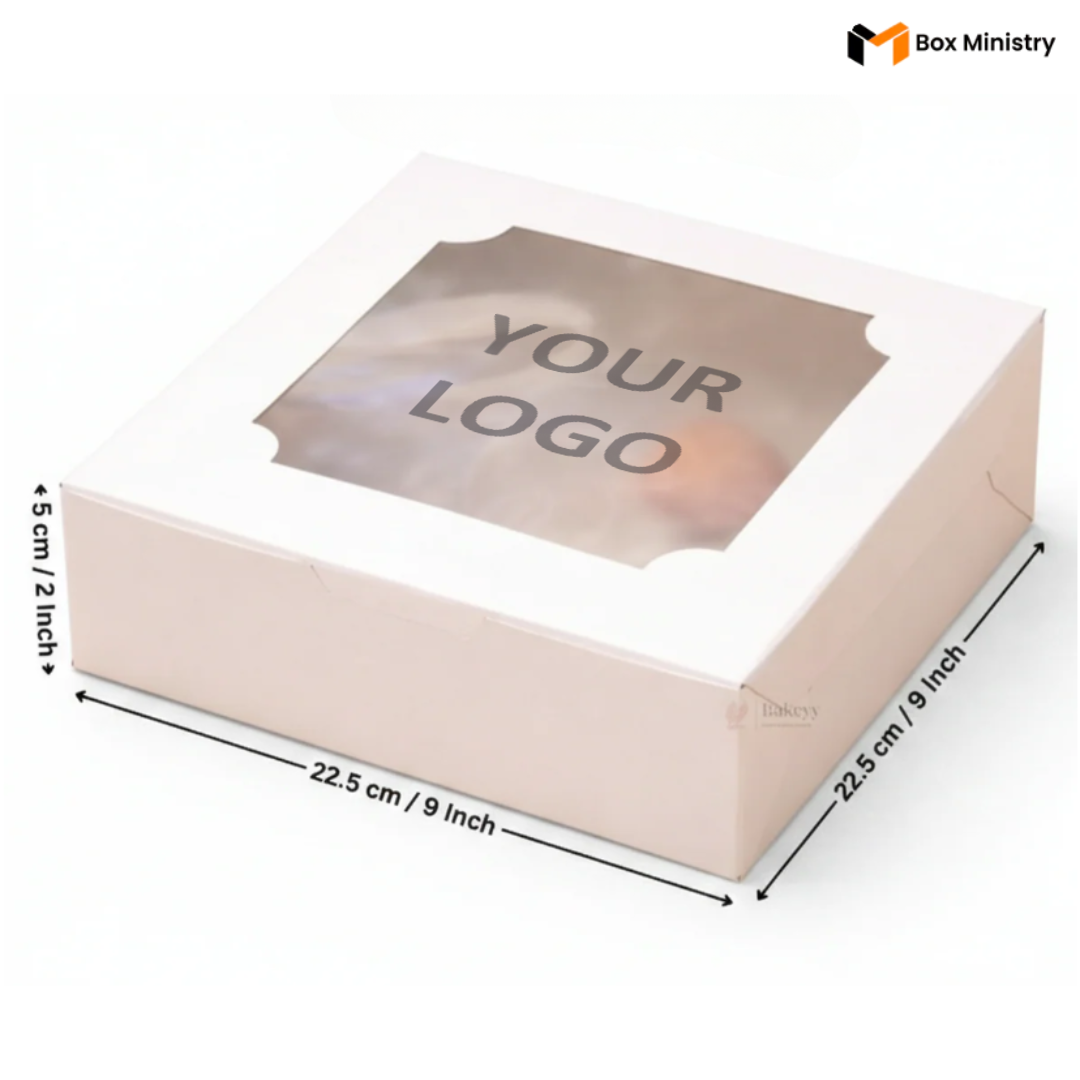 White Brownie Boxes | Food-Grade Packaging | Free Logo Print