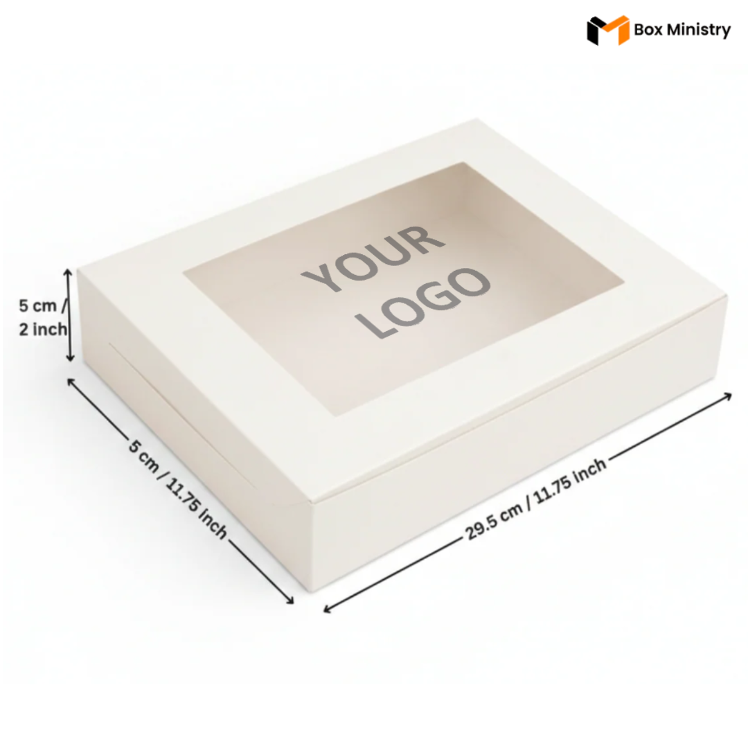 White Brownie Boxes | Food-Grade Packaging | Free Logo Print