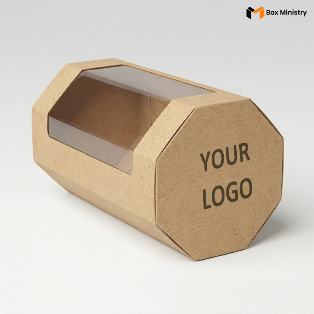 Kraft Cookie Box with PVC Window | Free Logo Print