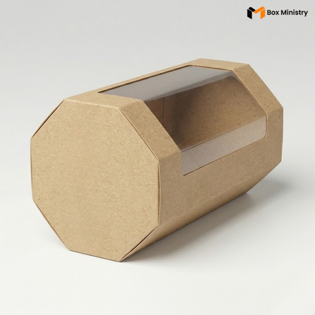 Kraft Cookie Box with PVC Window | Free Logo Print