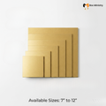 Set of gold-colored boxes of different sizes on a white background with 'Box Ministry' branding.