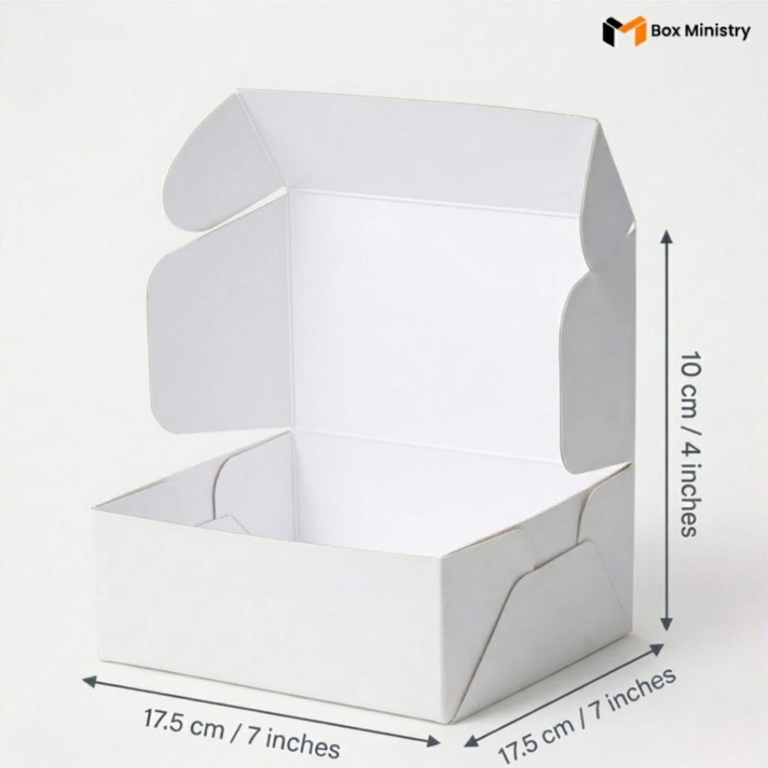 Plain White Cake or Pastry Box | ITC Quality Cake Box | Free Logo Print