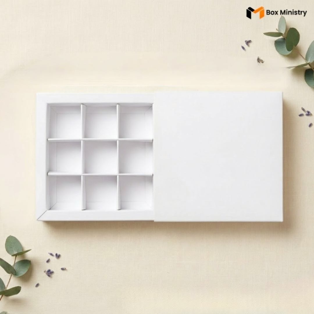 White Sliding Chocolate Bar Box | Free Logo Print