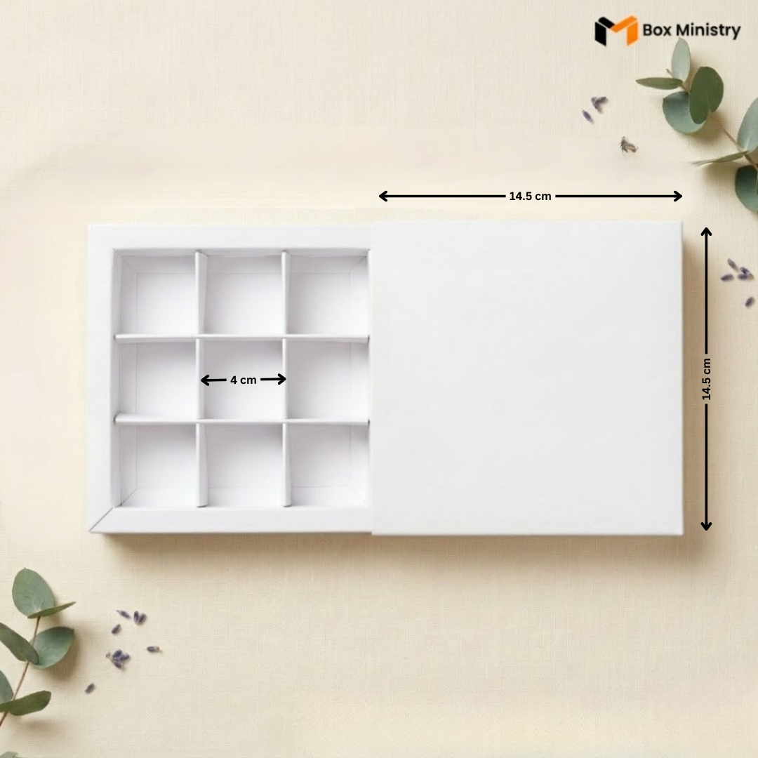 White Sliding Chocolate Bar Box | Free Logo Print