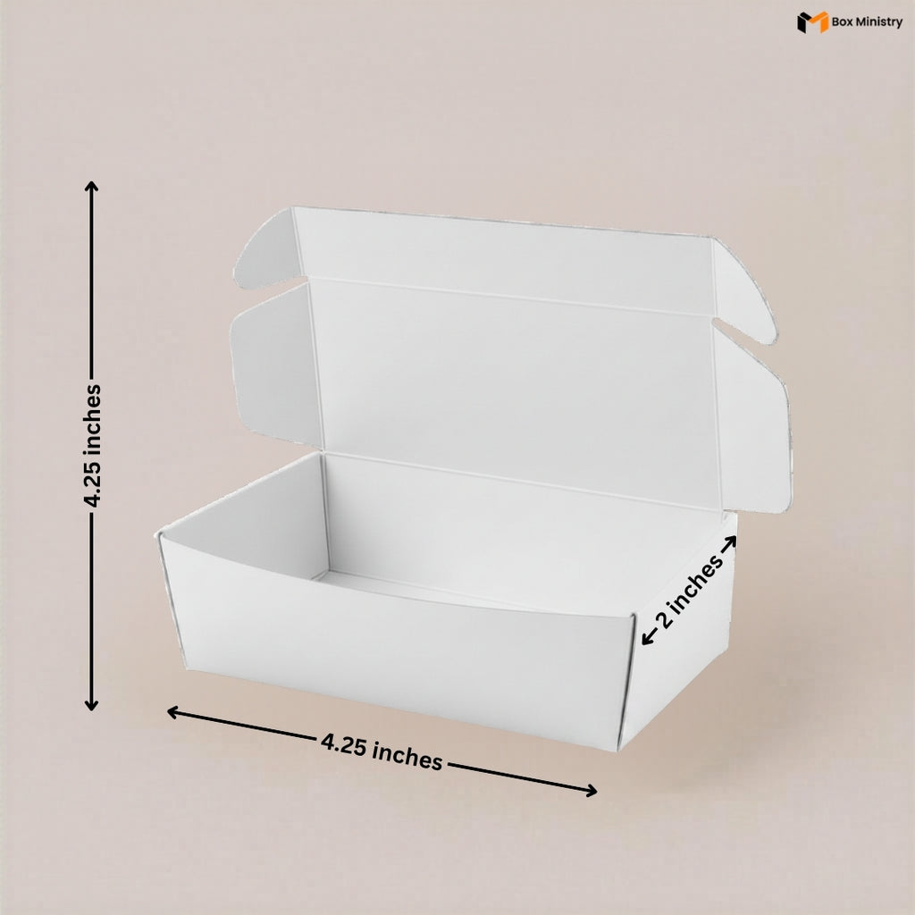 White Open Top Fries Box for Food Packaging