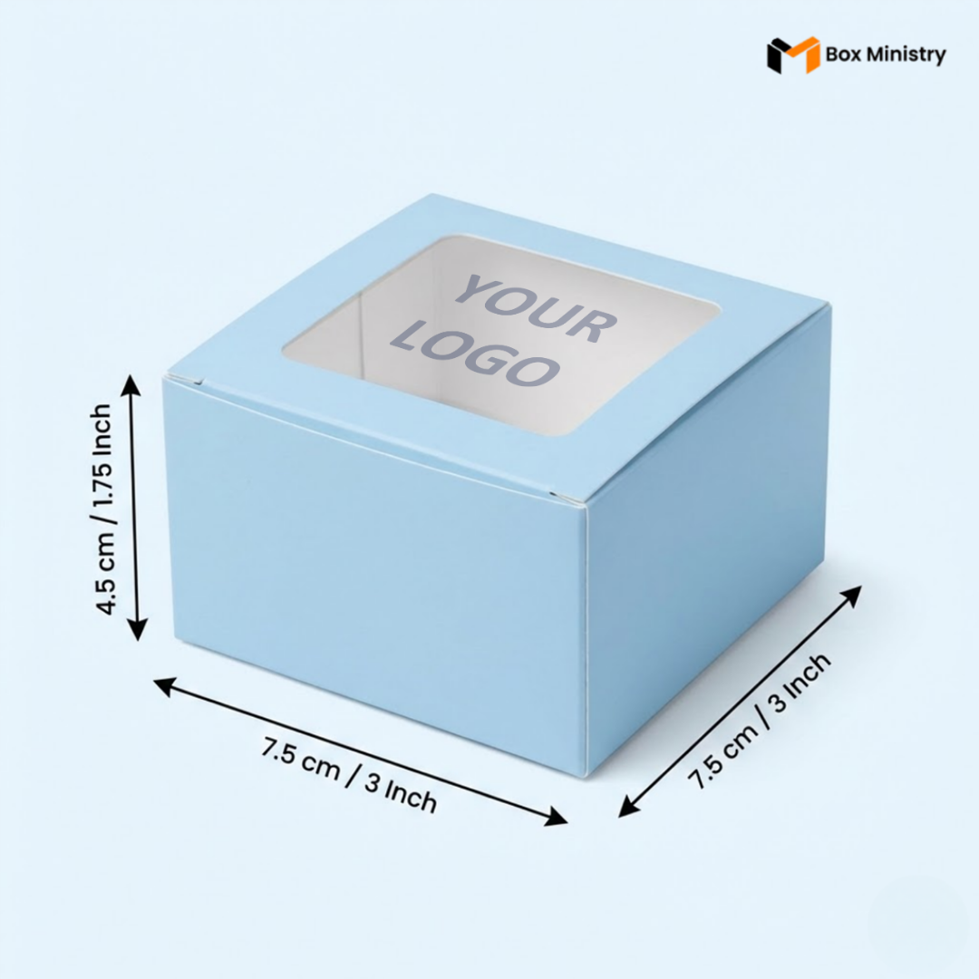 Blue Brownie Boxes | Food-Grade Packaging | Free Logo Print