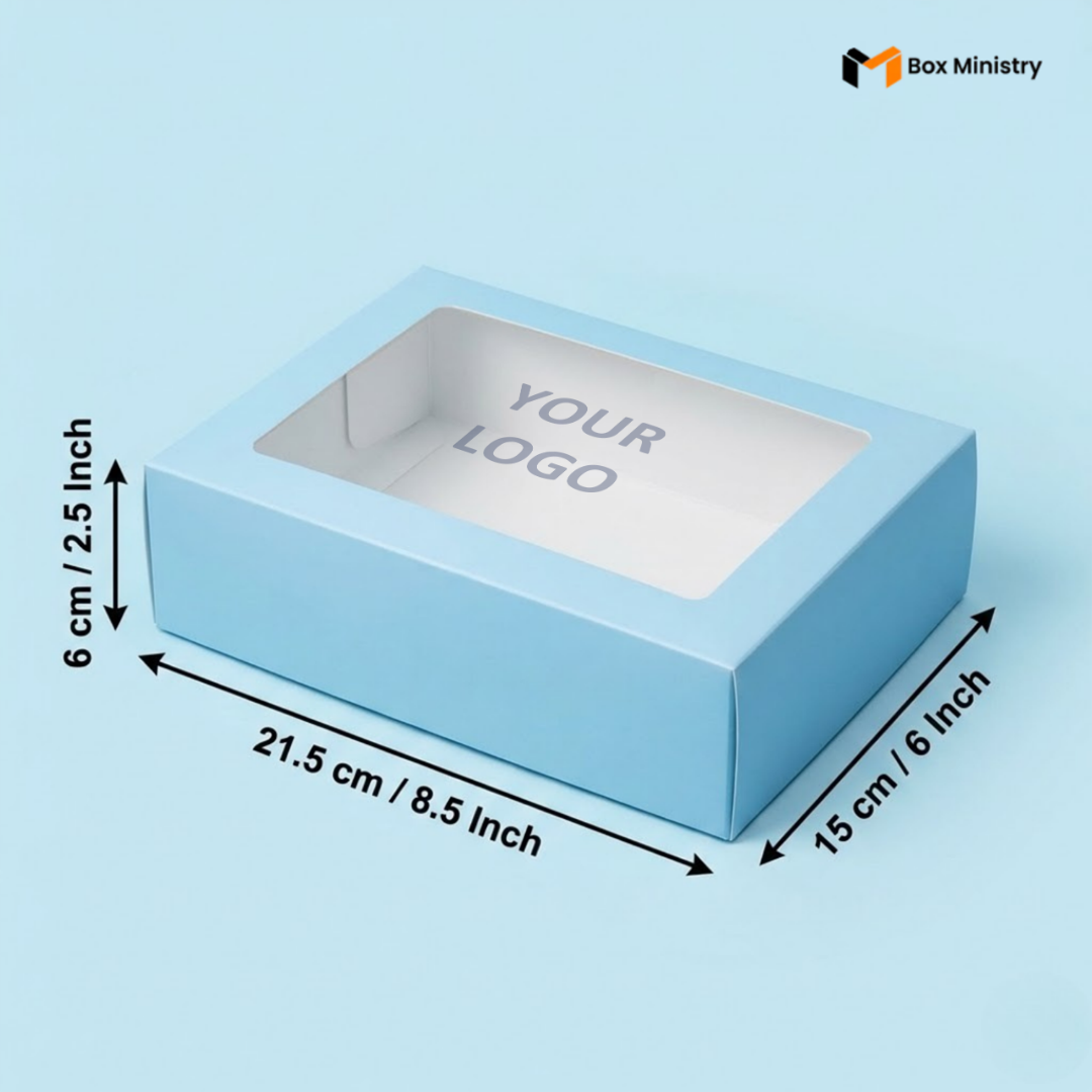 Blue Brownie Boxes | Food-Grade Packaging | Free Logo Print