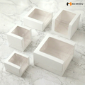 L Shape Window White Color Cake Box | ITC Quality