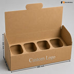 Kraft Waffle Box for Dessert Packaging | Food Safe Takeaway Box