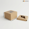 Kraft Color Cupcake Box | With Handle & Without Handle