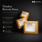 Matte Gold Brownie Boxes | Food-Grade Packaging