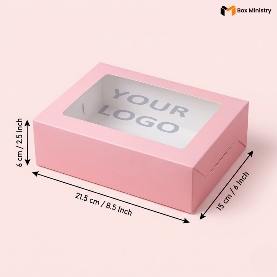 Pink Brownie Boxes | Food-Grade Packaging | Free Logo Print