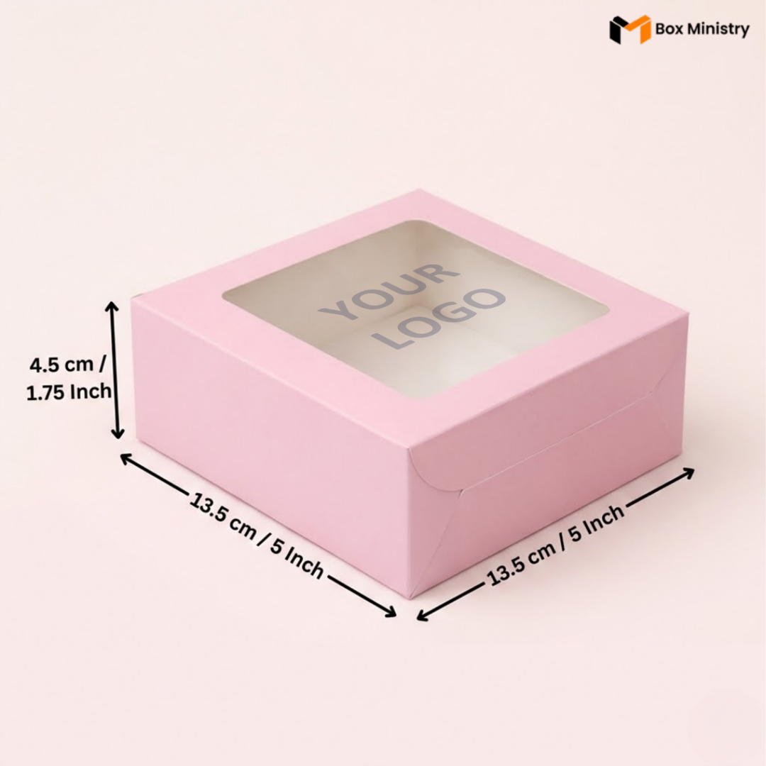 Pink Brownie Boxes | Food-Grade Packaging | Free Logo Print