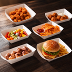 Premium Disposable Paper Food Tray | Grease-Resistant Serving Boat Tray | Pack of 250