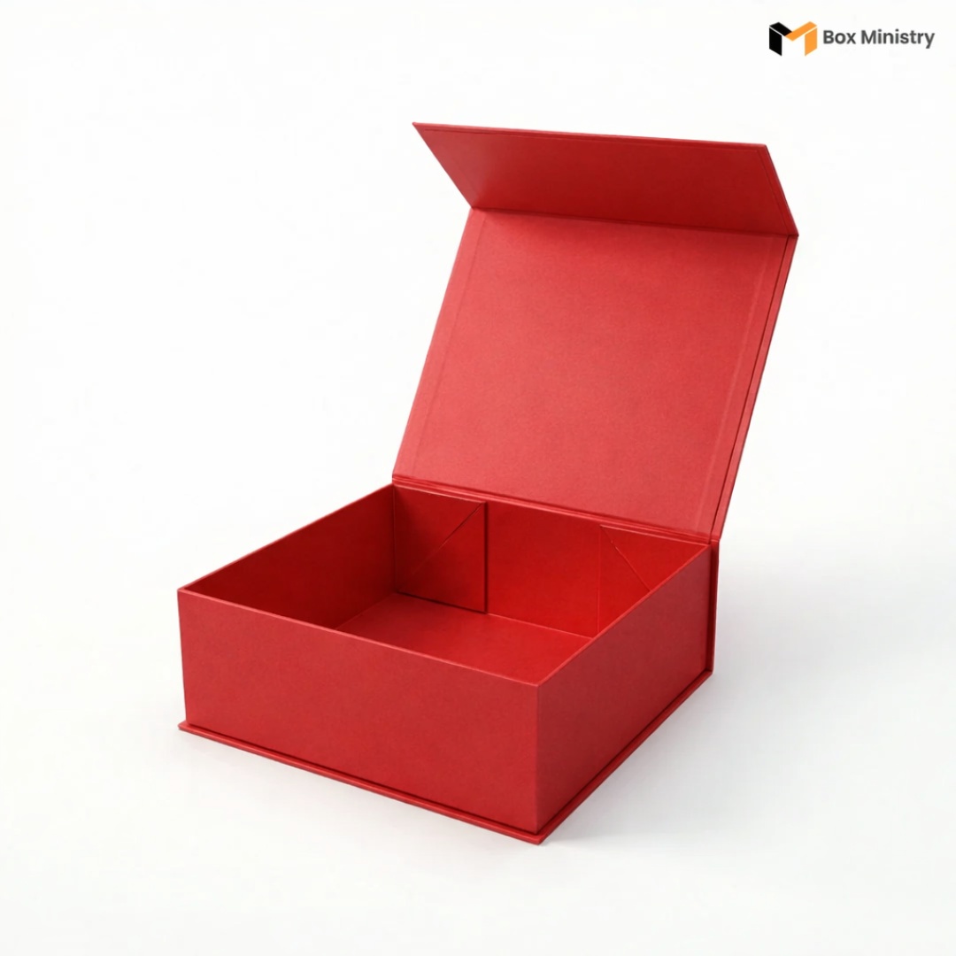 Red Magnetic Hamper Box | Collapsible & Reusable | Pack of 1