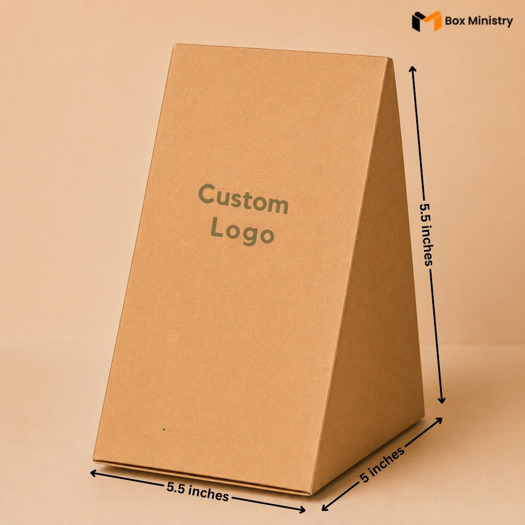 Sandwich Box | Kraft & White Triangle Takeaway Box