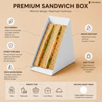Sandwich Box | White Triangle Takeaway Box