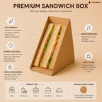 Sandwich Box | Kraft Triangle Takeaway Box