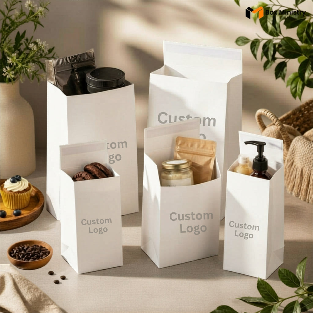 White HUG Bags | Premium Rigid Carry Bags for Bakery, Gifting & Retail