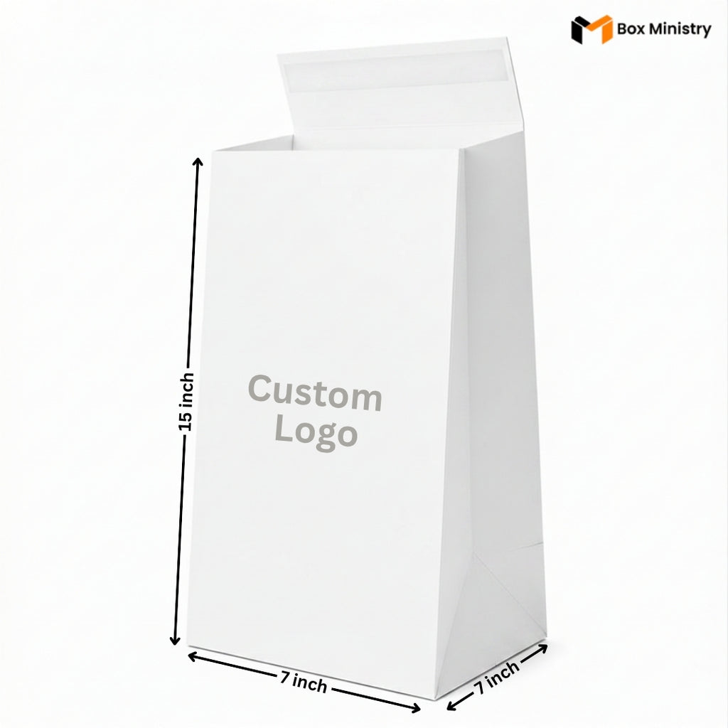 White HUG Bags | Premium Rigid Carry Bags for Bakery, Gifting & Retail