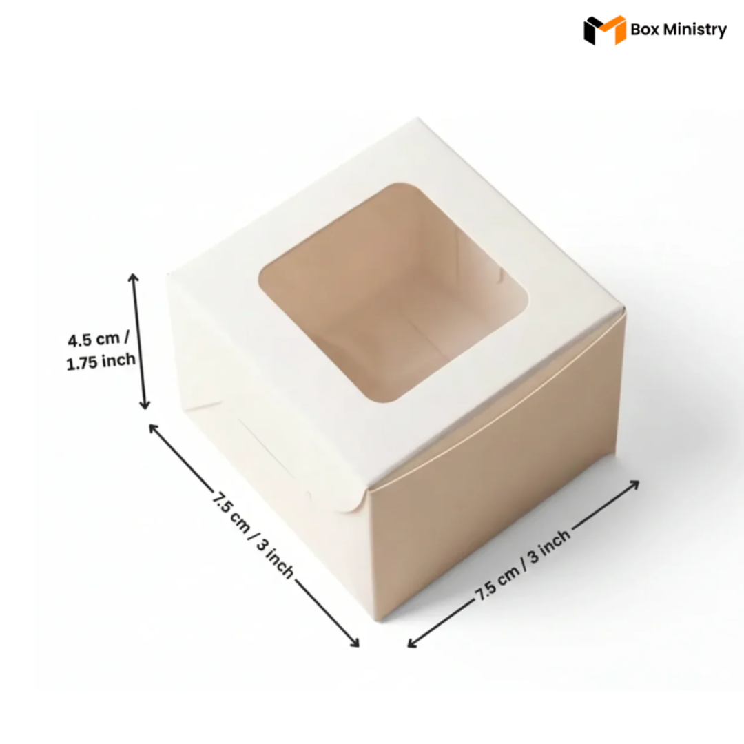 White Brownie Boxes | Food-Grade Packaging | Free Logo Print