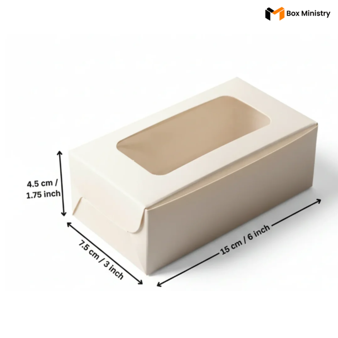White Brownie Boxes | Food-Grade Packaging | Free Logo Print