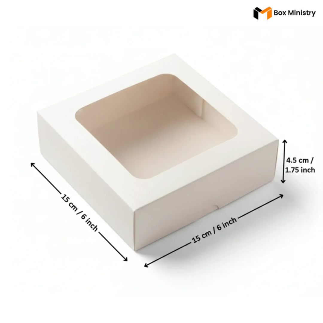 White Brownie Boxes | Food-Grade Packaging | Free Logo Print