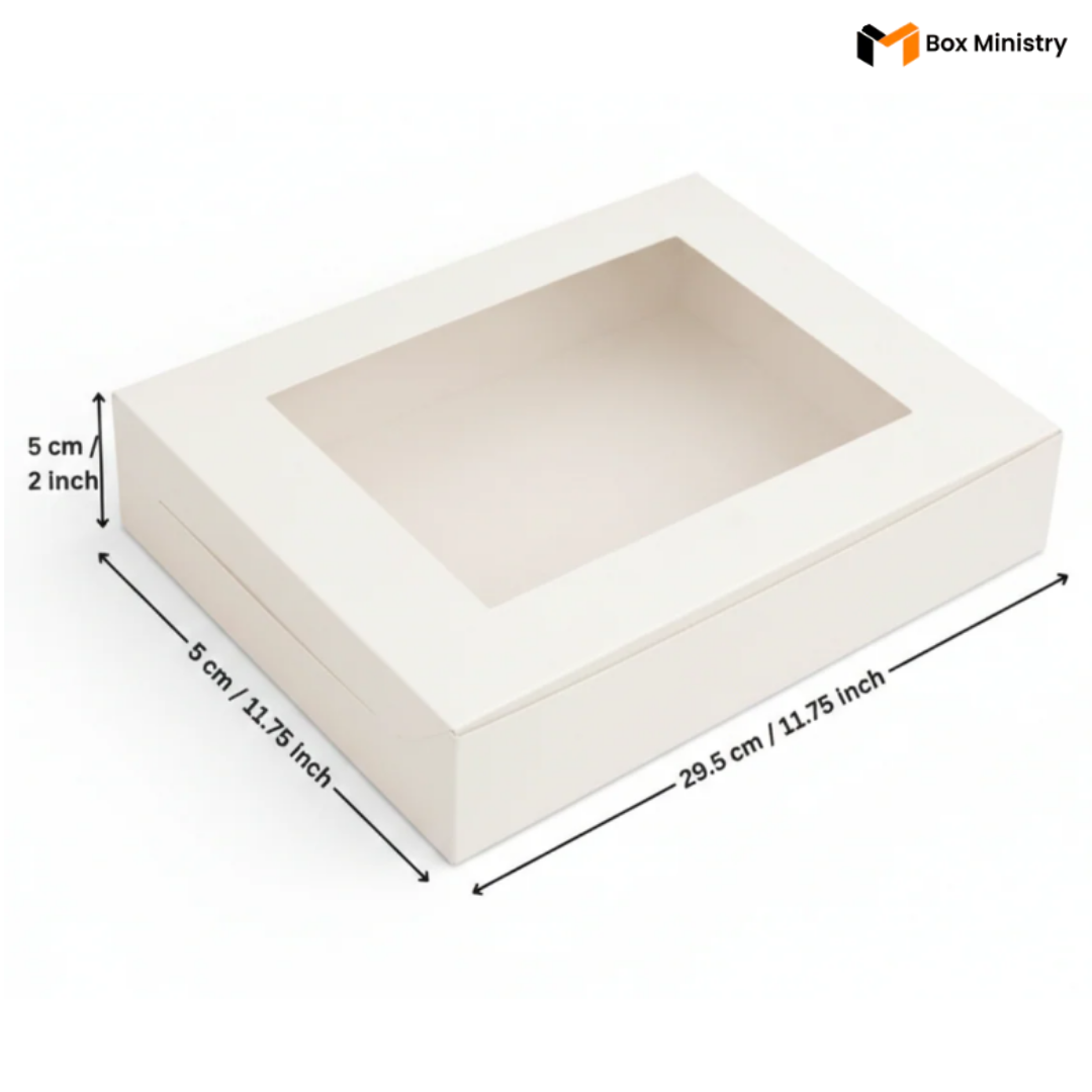 White Brownie Boxes | Food-Grade Packaging | Free Logo Print