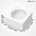 Flower Window White Color Cake Box | ITC Quality