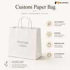 White Carry Paper Bag | Strong Handle Carry Bag for Cakes & Retail