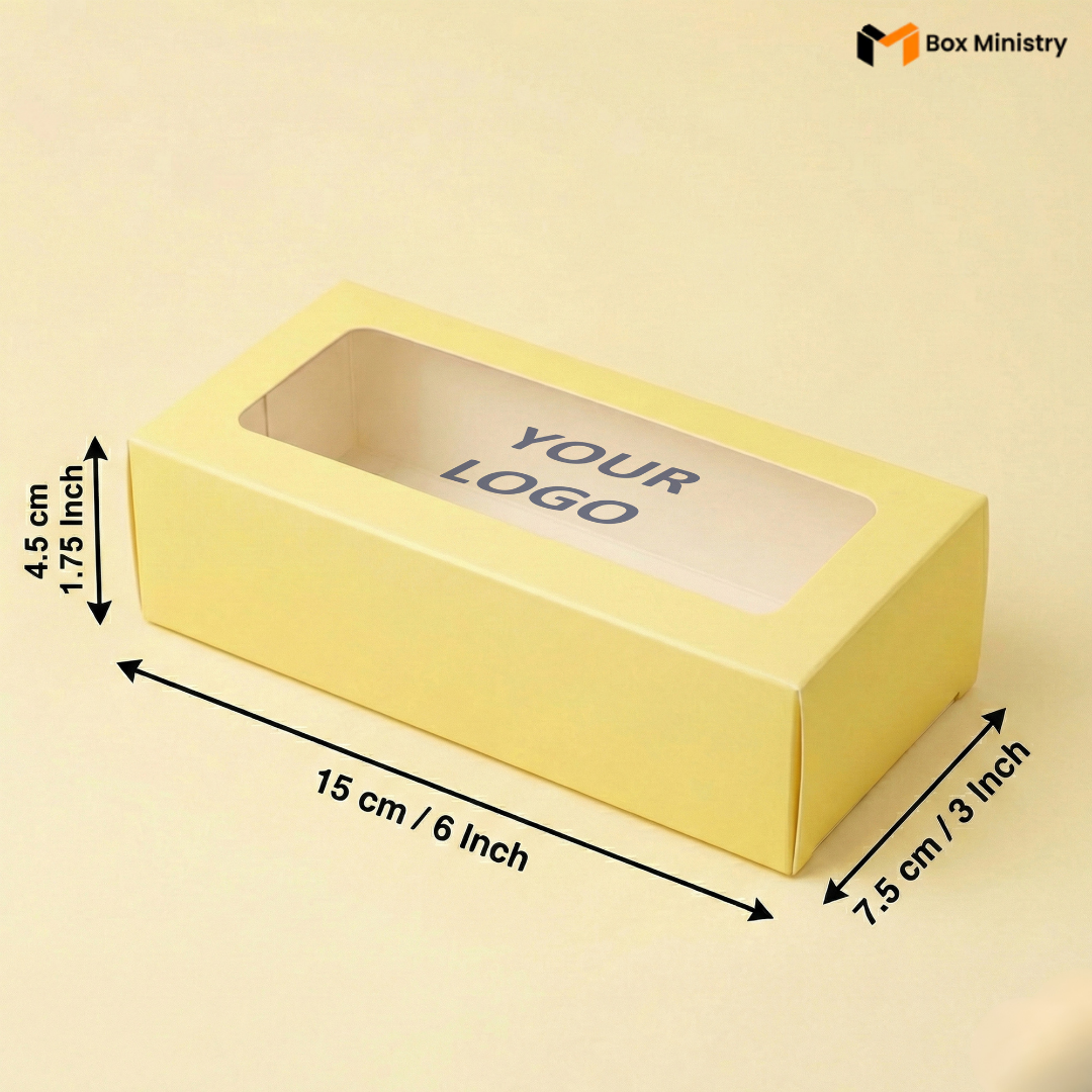 Yellow Brownie Boxes | Food-Grade Packaging | Free Logo Print