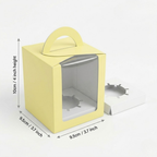 Yellow Color Cupcake Box | With Handle & Without Handle
