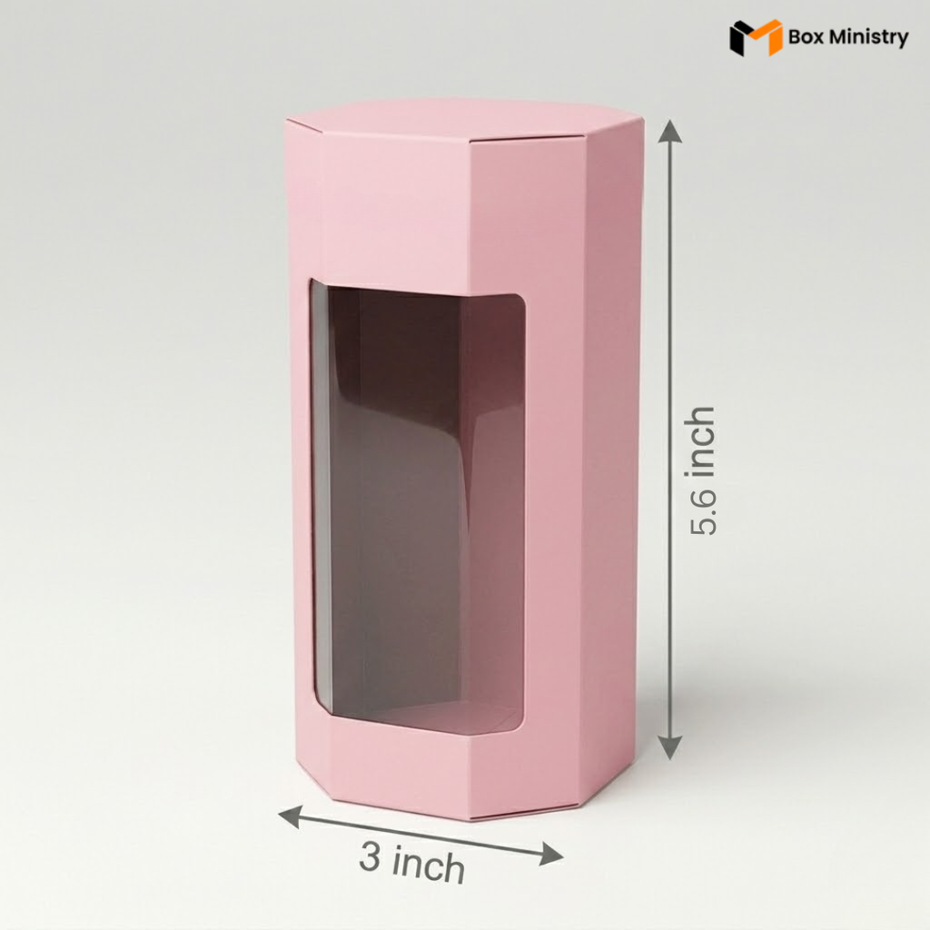 Pink Cookie Box with PVC Window