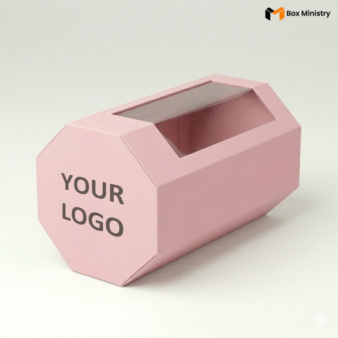 Pink Cookie Box with PVC Window