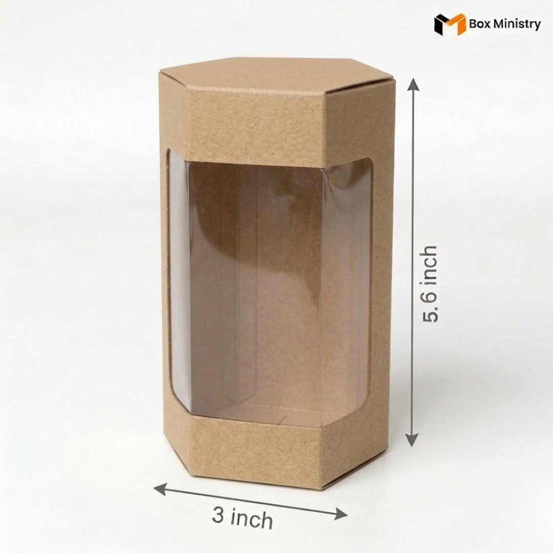 Kraft Cookie Box with PVC Window | Free Logo Print