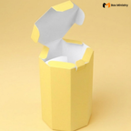 Yellow Cookie Box with PVC Window