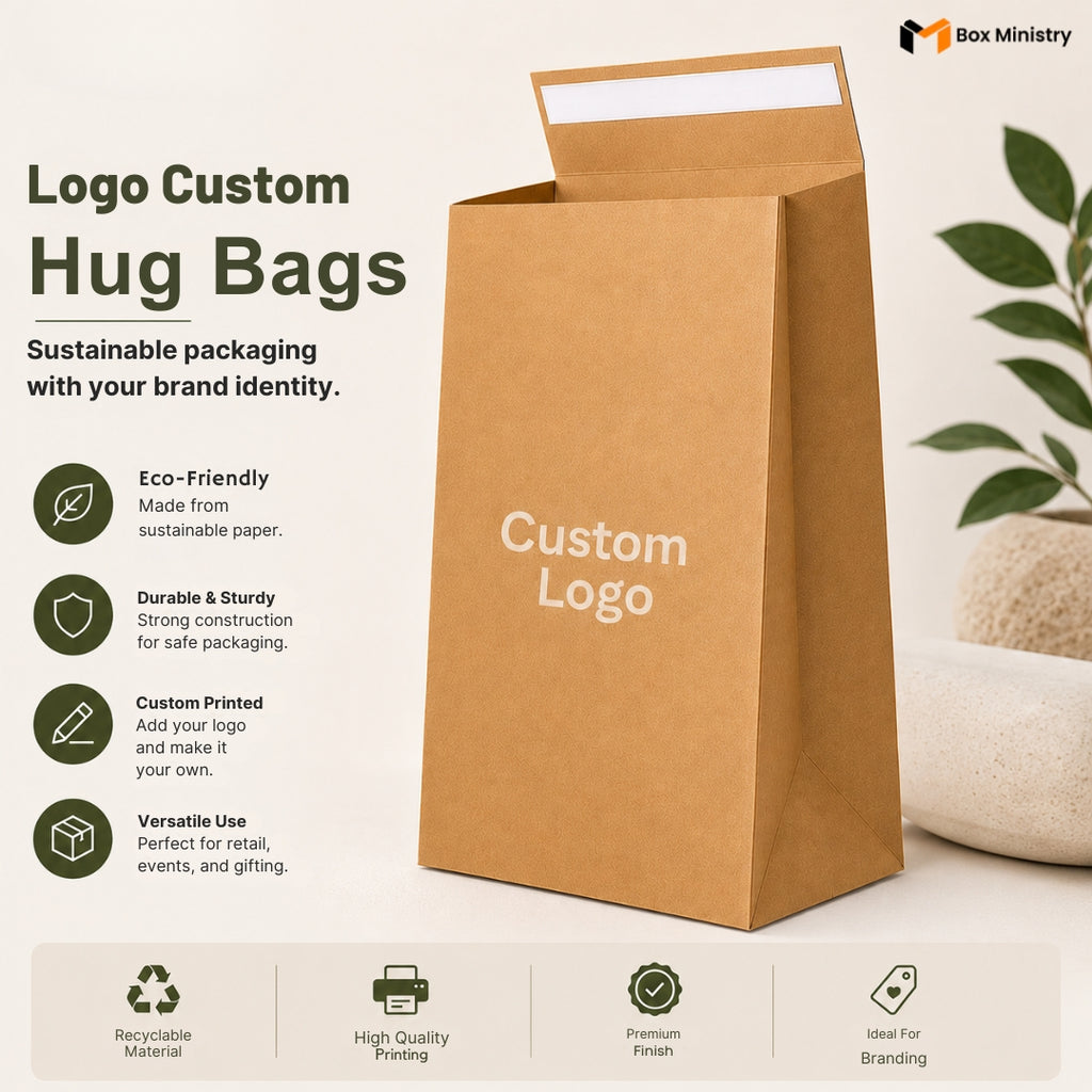 Kraft HUG Bags | Premium Rigid Carry Bags for Bakery, Gifting & Retail