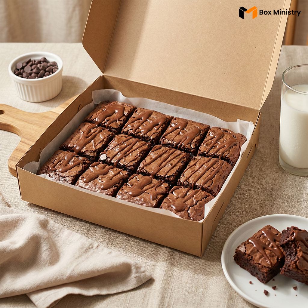 Kraft Brownie Boxes | Food-Grade Packaging | Free Logo Print