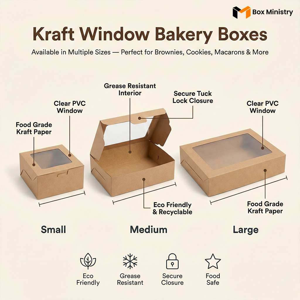 Kraft Brownie Boxes | Food-Grade Packaging | Free Logo Print