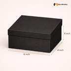 Black box with 'YOUR LOGO' text, dimensions indicated on a white background