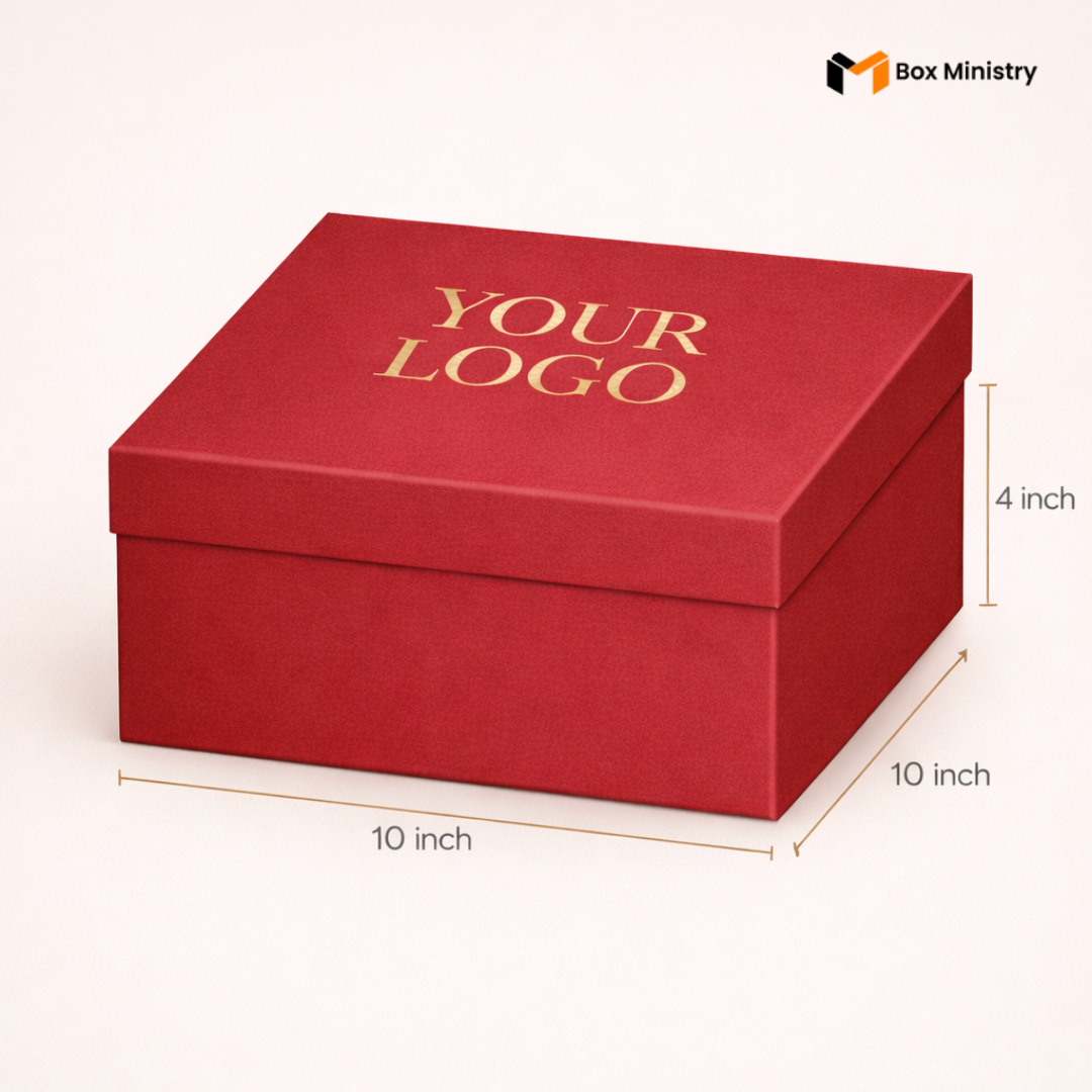 Red box with 'Your Logo' text on a white background, dimensions indicated.