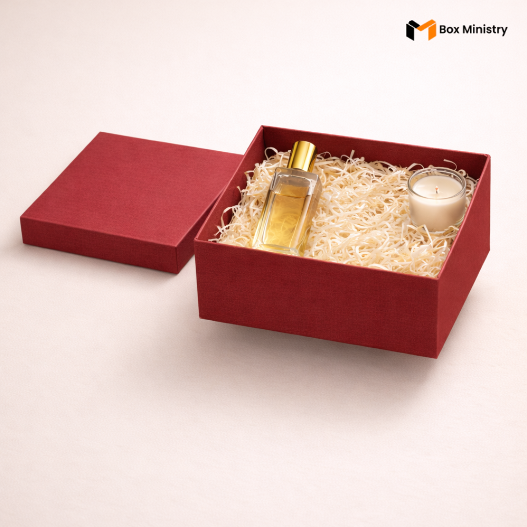 Rigid Hamper Box Red | Available in 3 Sizes | Free Logo Print