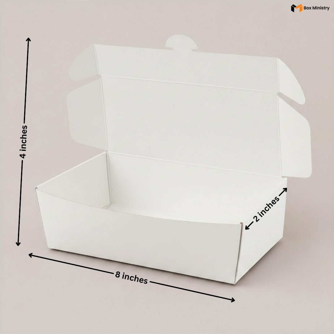 White Open Top Fries Box for Food Packaging