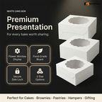Flower Window White Color Cake Box | ITC Quality